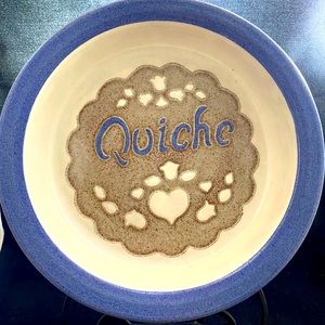 Handcrafted Artisan Pottery Quiche Pie Plate